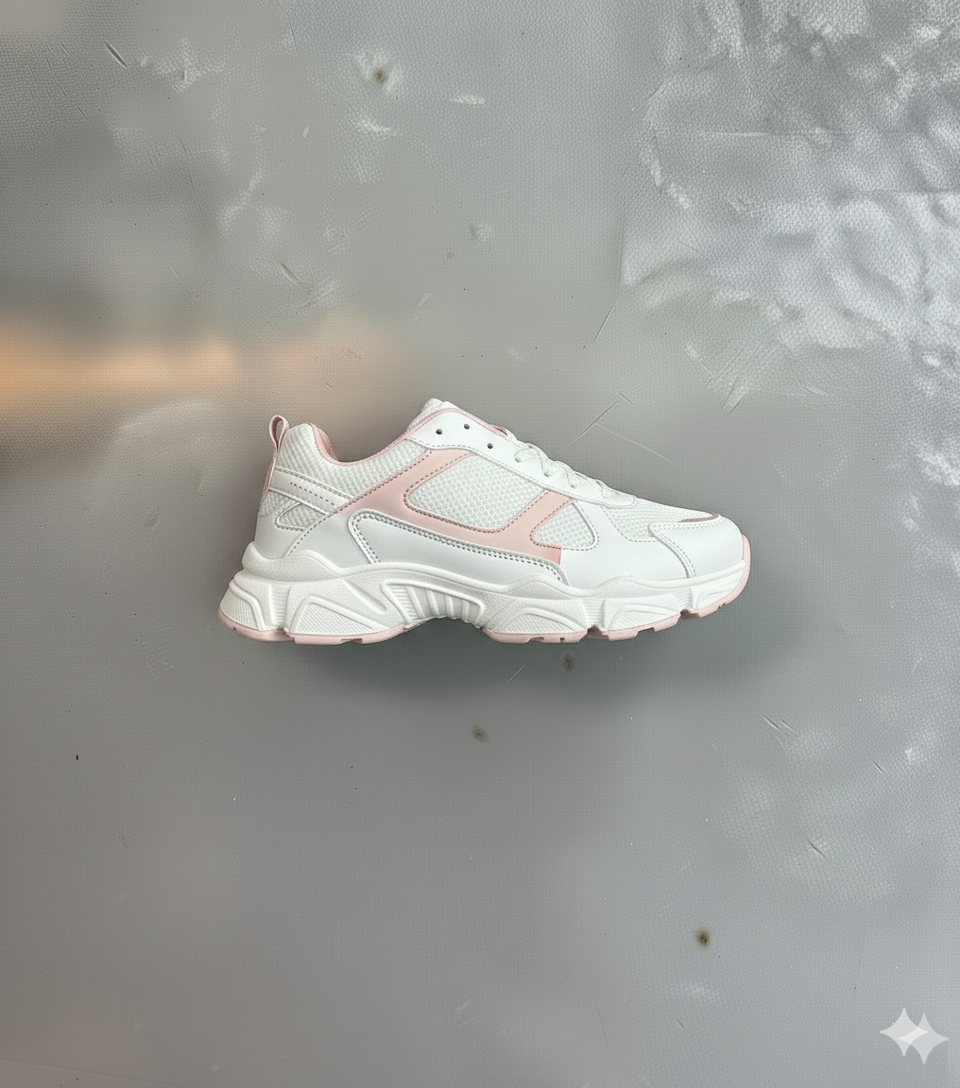Technical Sneakers - White/Pink